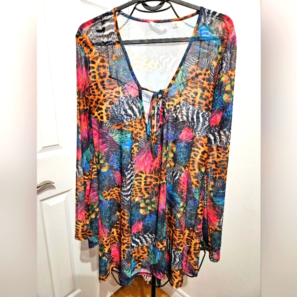 Mesh bikini animal cover up‎
